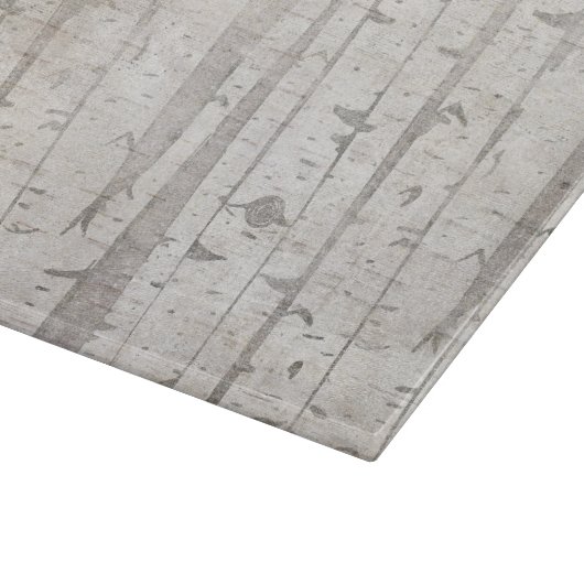 Crème Beige Witte Berken Bomen Snijplank (Hoek)