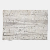 Crème Beige Witte Berken Bomen Theedoek (Horizontaal)