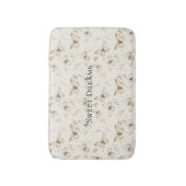 Crème Beige Zand Vlinders Badmat (Voorkant Verticaal)