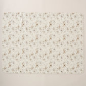 Crème Beige Zand Vlinders Sherpa Deken (Voorkant (horizontaal))