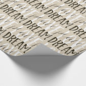 Crème Beige Zwart Wit Liefde Droom Vrede Glans Cadeaupapier (Hoek)