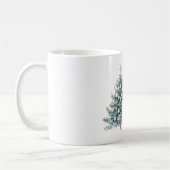 Crème Blauwe Winter Kerstboom Koffiemok (Links)