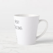 Crème Blauwe Winter Kerstboom Latte Mok (Rechts)