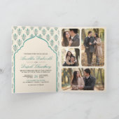 Crème Blauwgroen Ikat Alles in een Indiase bruilof (Binnen)