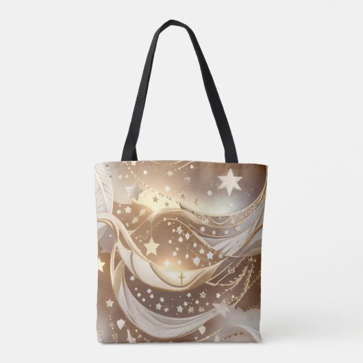 Crème Bleek Gouden Maan Tijdloze Elegantie Tote Bag (Achterkant)