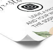 Crème Bloem Afbeeldings Bruidsmeisje Uitnodigingsb Poster (Hoek)