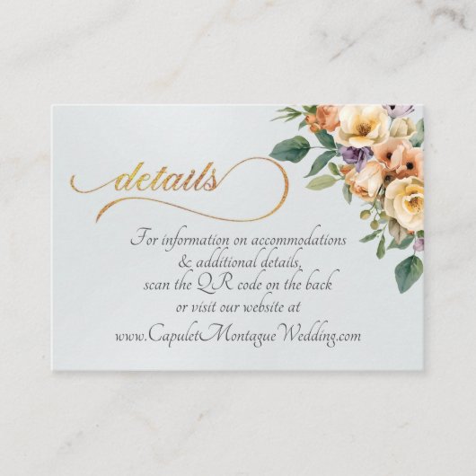 Crème Bloem, QR Code - Parelwit Informatiekaartje (Voorkant)