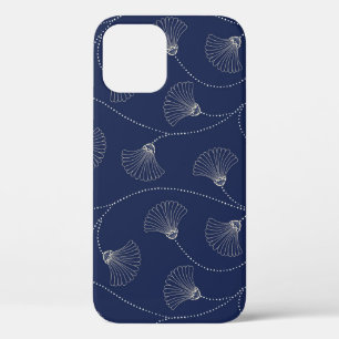 Crème Bloemen Art Nouveau Indigo Case-Mate iPhone Case