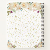 Crème Bloemen Blond Haar Prinses Gastenboek Notitieboek (Achterkant)