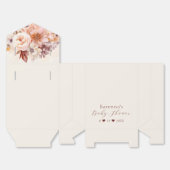 Crème Bloemen Herfst Baby shower Bedankdoosjes (Ongevouwen)