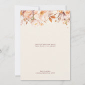 Crème Bloemen Herfst Kleine Wildbloem Baby shower Kaart (Achterkant)