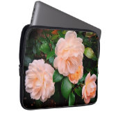 Crème bloemen laptop sleeve (Voorkant Rechts)