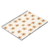 Crème Bloemen Notitieboek (Linkerzijde)