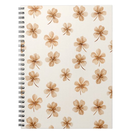 Crème Bloemen Notitieboek (Voorkant)