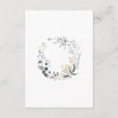 Crème Bloemen Pastel met Bruiloft Bells Bruiloft Informatiekaartje (Achterkant)