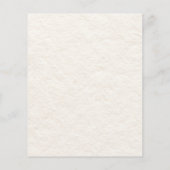 Crème Bloemen Rustieke bruiloft uitnodigingen Flyer (Achterkant)