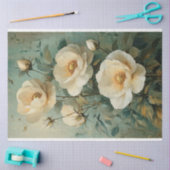 Crème Bloemen Tissuepapier (Craft)