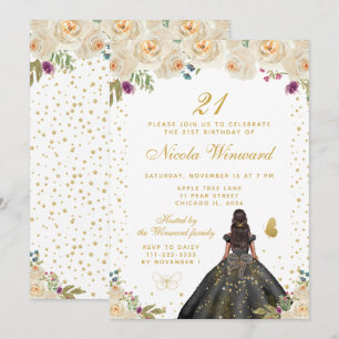 Crème Bloemendonk Huid Princess Geboren Feest Kaart