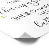 Crème Bloemengazen Bruiloftsborrel Bord Poster (Hoek)