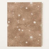 Crème Bloemhartkrans Bruine Glitters Planner (Achterkant)