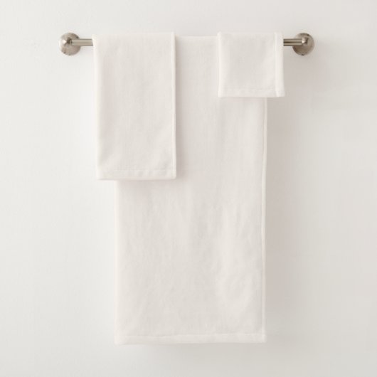 Crème Bloemige Witte Effen Kleur Bad Handdoek (Insitu)