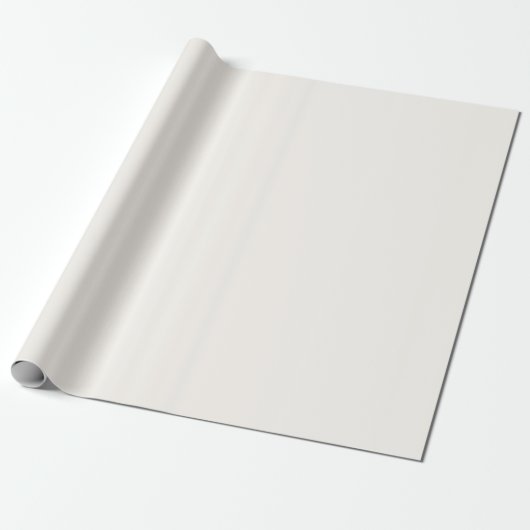 Crème Bloemige Witte Effen Kleur Cadeaupapier (Uitgerold)