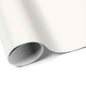 Crème Bloemige Witte Effen Kleur Cadeaupapier (Rol Hoek)
