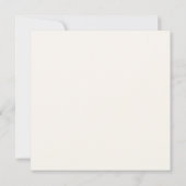 Crème Bloemige Witte Effen Kleur Kaart (Achterkant)