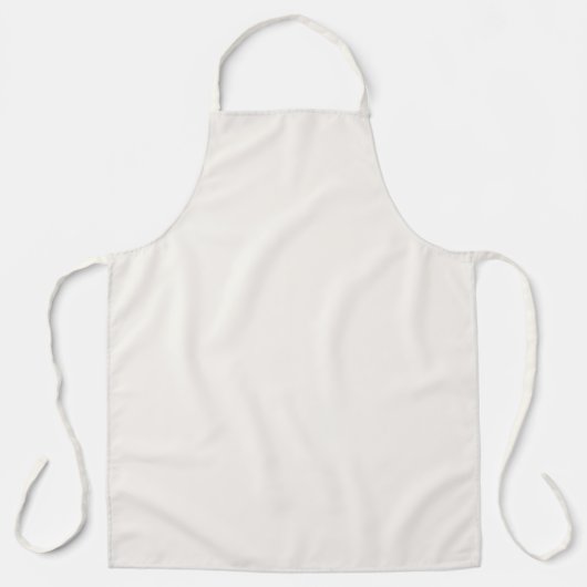 Crème Bloemige Witte Effen Kleur Schort (Voorkant)