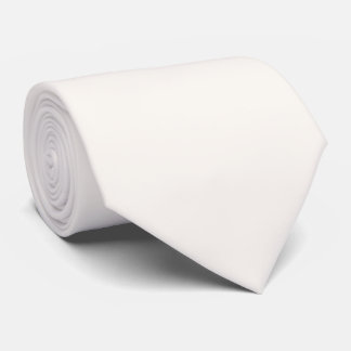 Crème Bloemige Witte Effen Kleur  Stropdas
