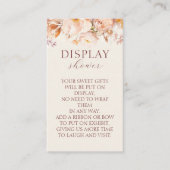 Crème Bloemrijke Herfst Baby Shower Uitstalling Sh Informatiekaartje (Voorkant)