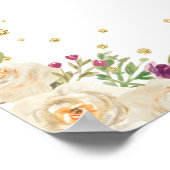 Crème blond haar meisje verjaardagsfeest welkom poster (Hoek)