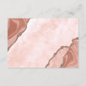Crème Blush Agate Soft Pink Gold Weduwdetails Informatiekaartje (Achterkant)