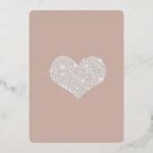 Crème Blush Diamonds Confetti Stippen Vrijgezellen Folie Uitnodiging (Achterkant)