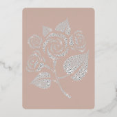 Crème Blush Diamonds Rozen Vrijgezellenfeest Folie Uitnodiging (Achterkant)