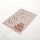 Crème Blush Glam Diamonds Cake Vrijgezellenfeest Folie Uitnodiging (Gedraaid)