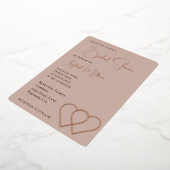 Crème Blush Glam Pearl Two Hearts Vrijgezellenfees Folie Uitnodiging (Gedraaid)