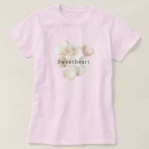 Crème Blush Harten Sweetheart T-shirt