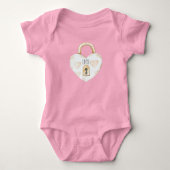 Crème Blush Heart Lock Romper (Voorkant)