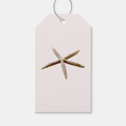 Crème Blush Ocean Zeester Cadeaulabel (Voorkant)