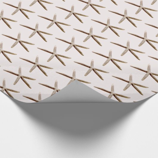 Crème Blush Ocean Zeester Cadeaupapier (Hoek)