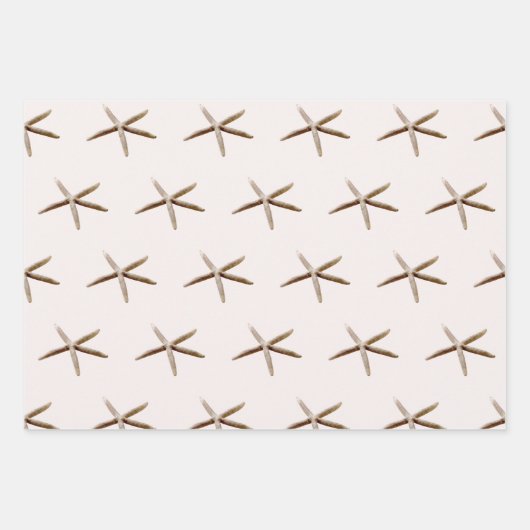 Crème Blush Ocean Zeester Inpakpapier Vel (Voorkant 2)