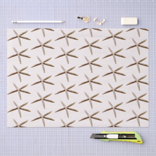 Crème Blush Ocean Zeester Tissuepapier (Craft)