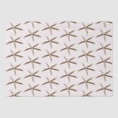 Crème Blush Ocean Zeester Tissuepapier (Voorkant)