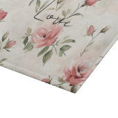 Crème Blush Roze Bloemen Bloemstuk Snijplank (Hoek)