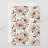 Crème Blush Roze Bloemen Vrijgezellenfeest Kaart (Achterkant)