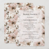 Crème Blush Roze Bloemen Vrijgezellenfeest Kaart (Voorkant / Achterkant)