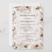 Crème Blush Roze Bloemen Vrijgezellenfeest Kaart (Voorkant)