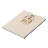 Crème Boho Veren Droomvanger Notitieblok (Linkerzijde)
