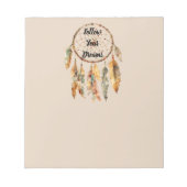 Crème Boho Veren Droomvanger Notitieblok (Voorkant)